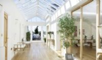 Glazed roof and entrance to Penthouse apartment